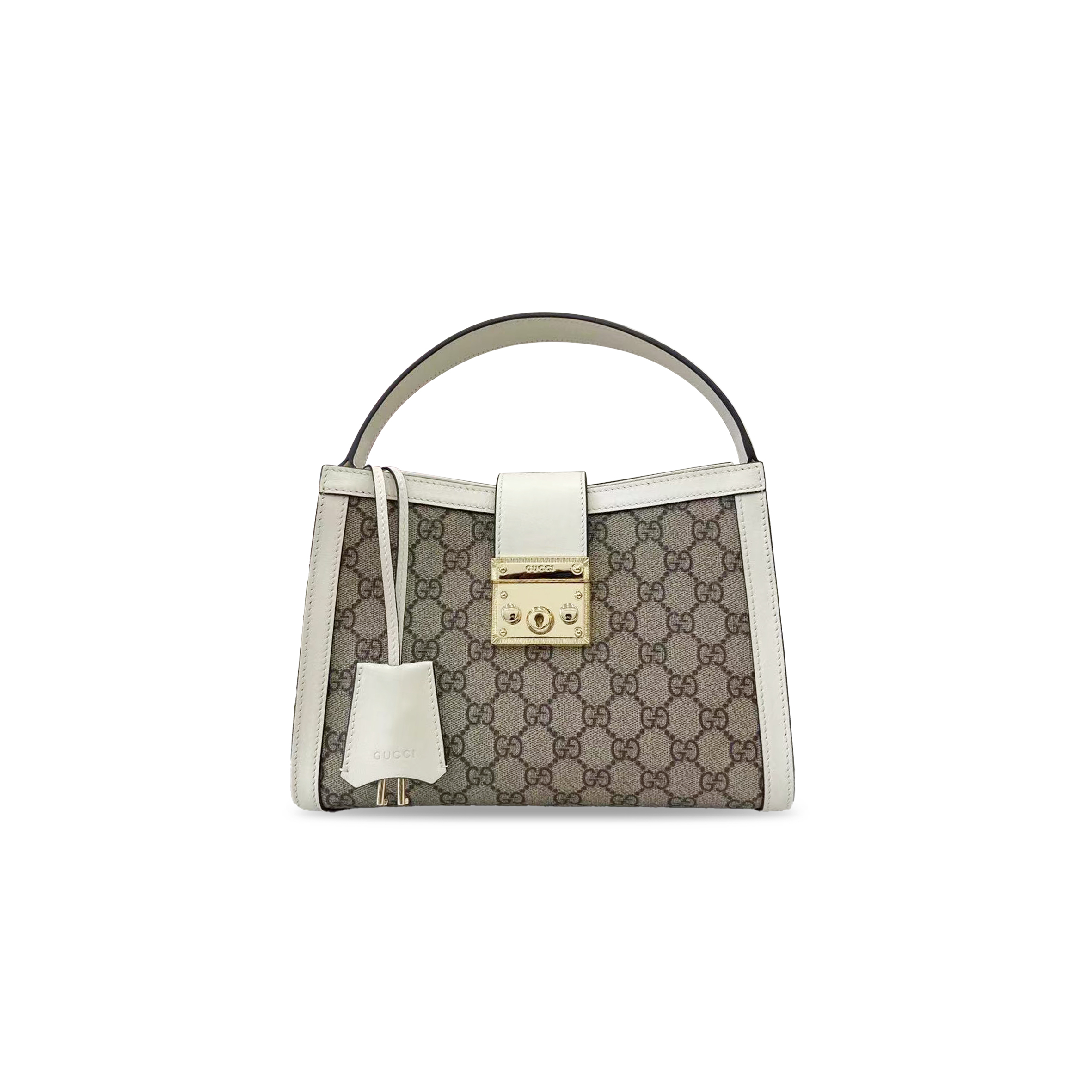 G*u*i padlock fabric large shoulder bag ‎838992 (25.5*17.5*10cm)